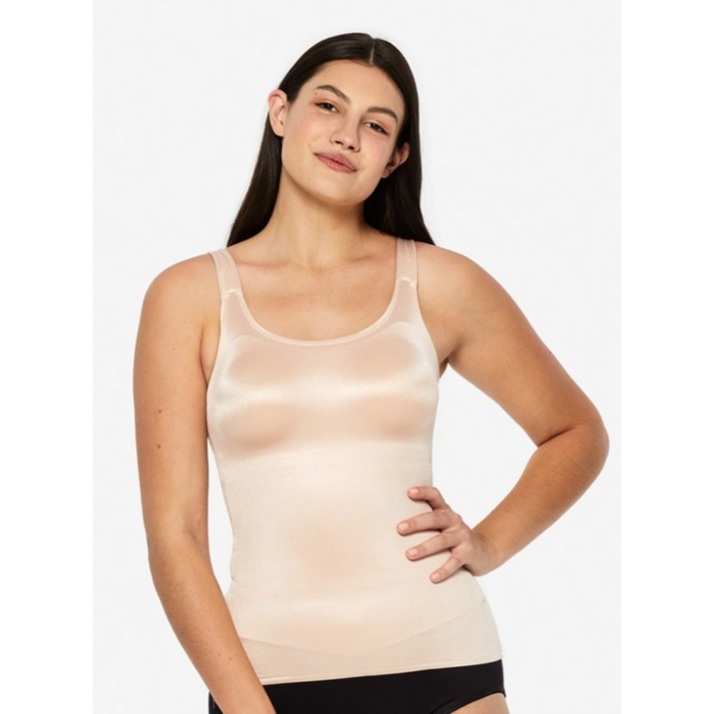 Ruby Ribbon Tan Original Camisole Shaping Sleeveless Tank Top Women's Size 40